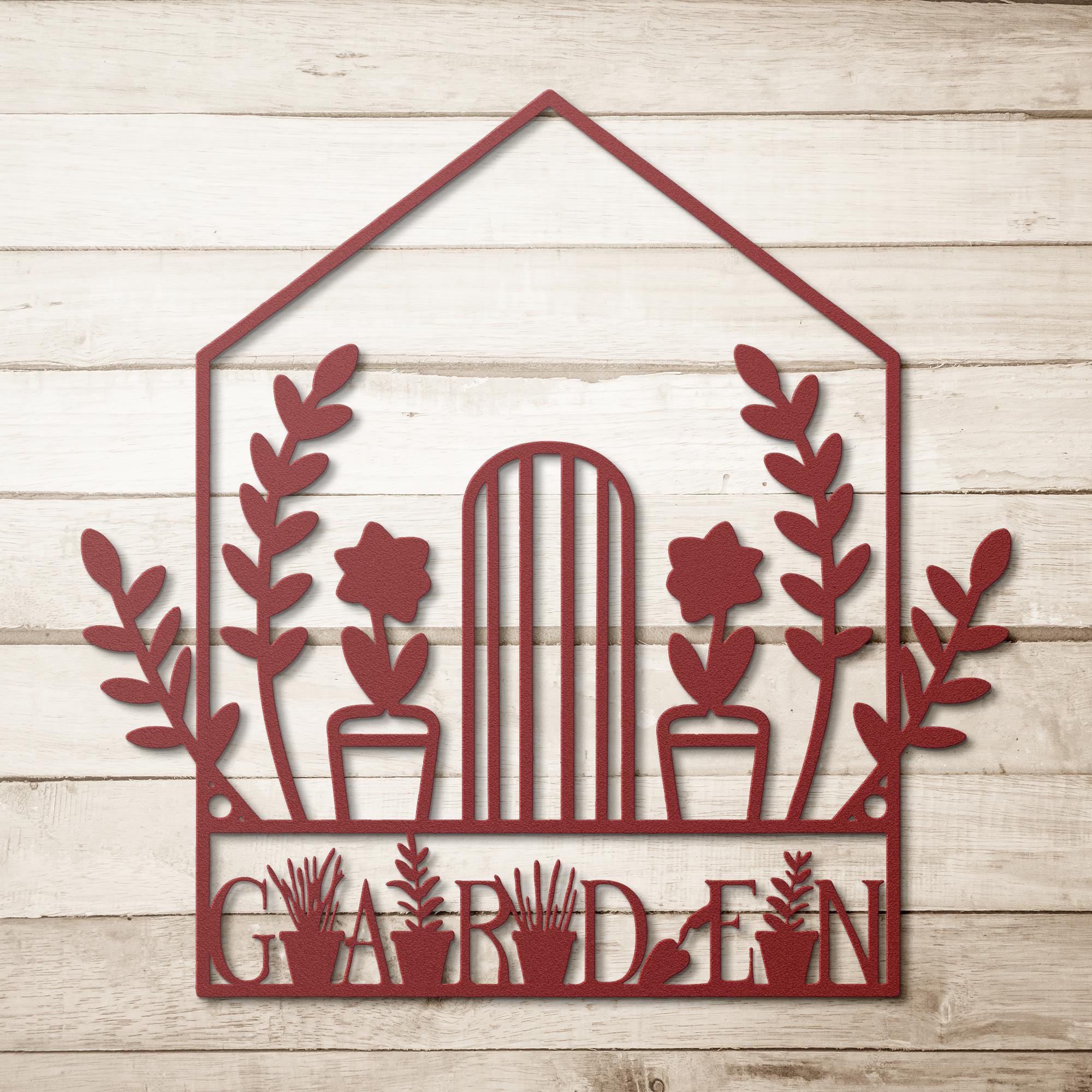 Garden Metal Sign, Greenhouse Wall Art, Botanical Decor, Plant Lover Gift, Outdoor Art, Potting Shed