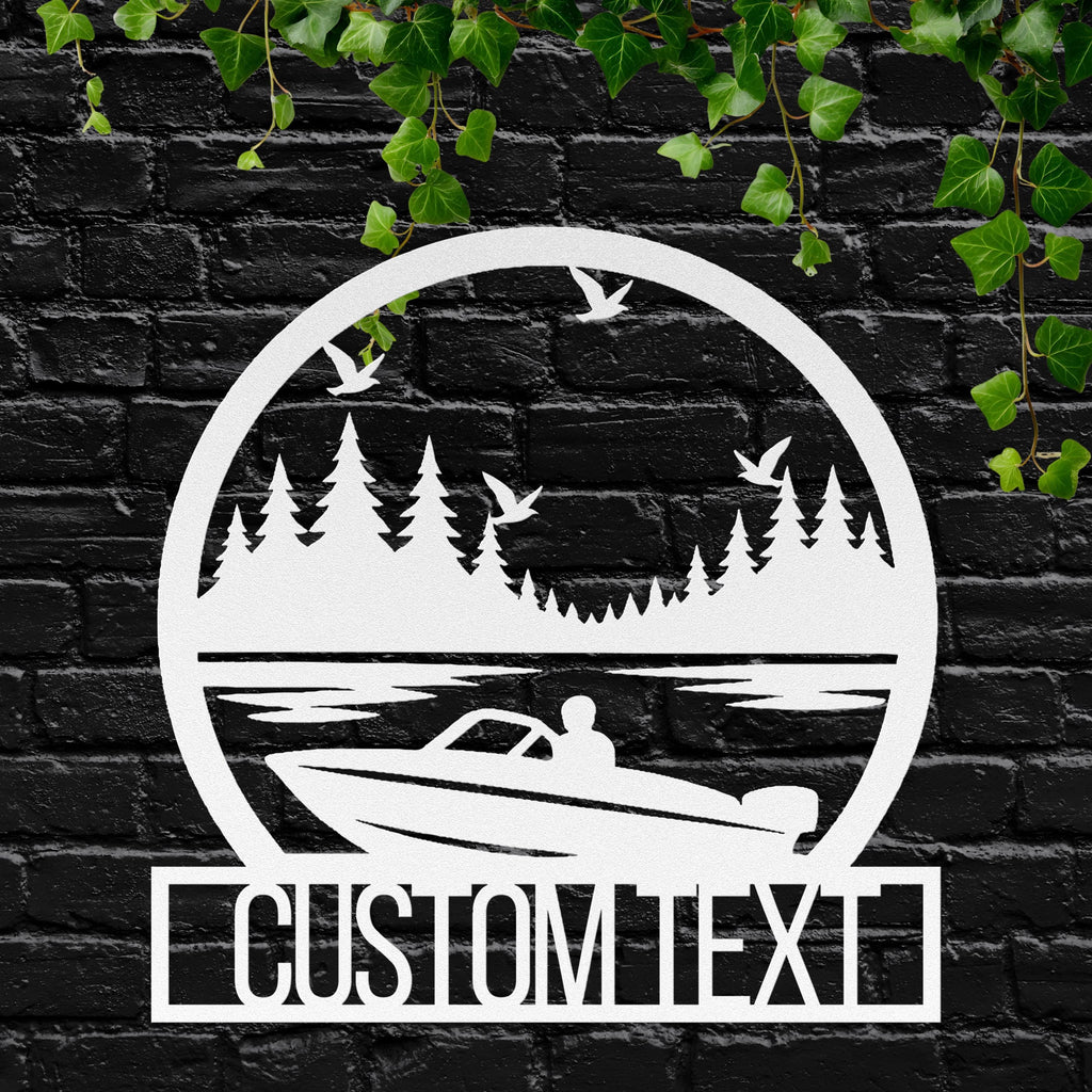 Personalized Boat Sign | Custom Metal Sign - Lake House Decor & Boating Gift