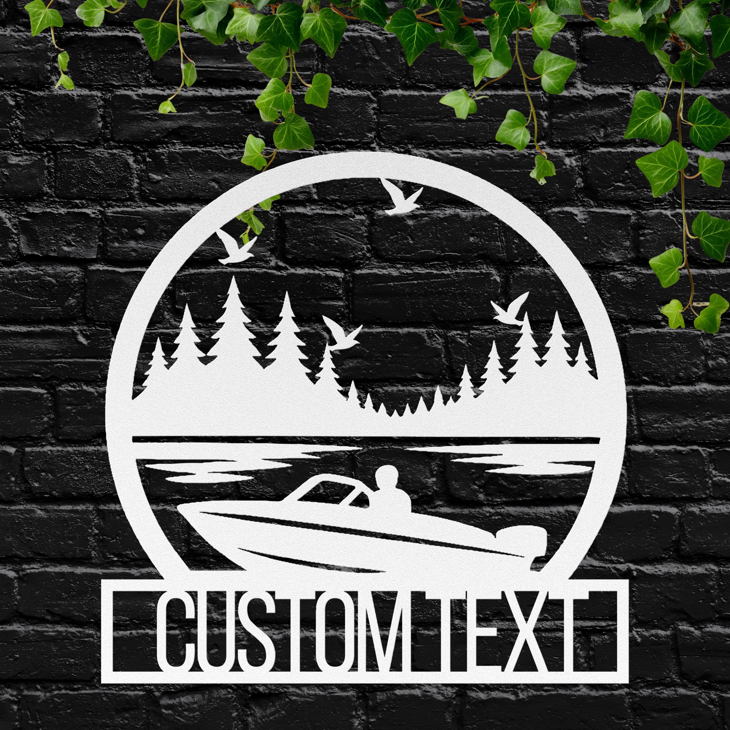 Personalized Boat Sign | Custom Metal Sign - Lake House Decor & Boating Gift