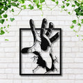 Abstract Hand Metal Wall Art, 3D Emerging Hand Sculpture