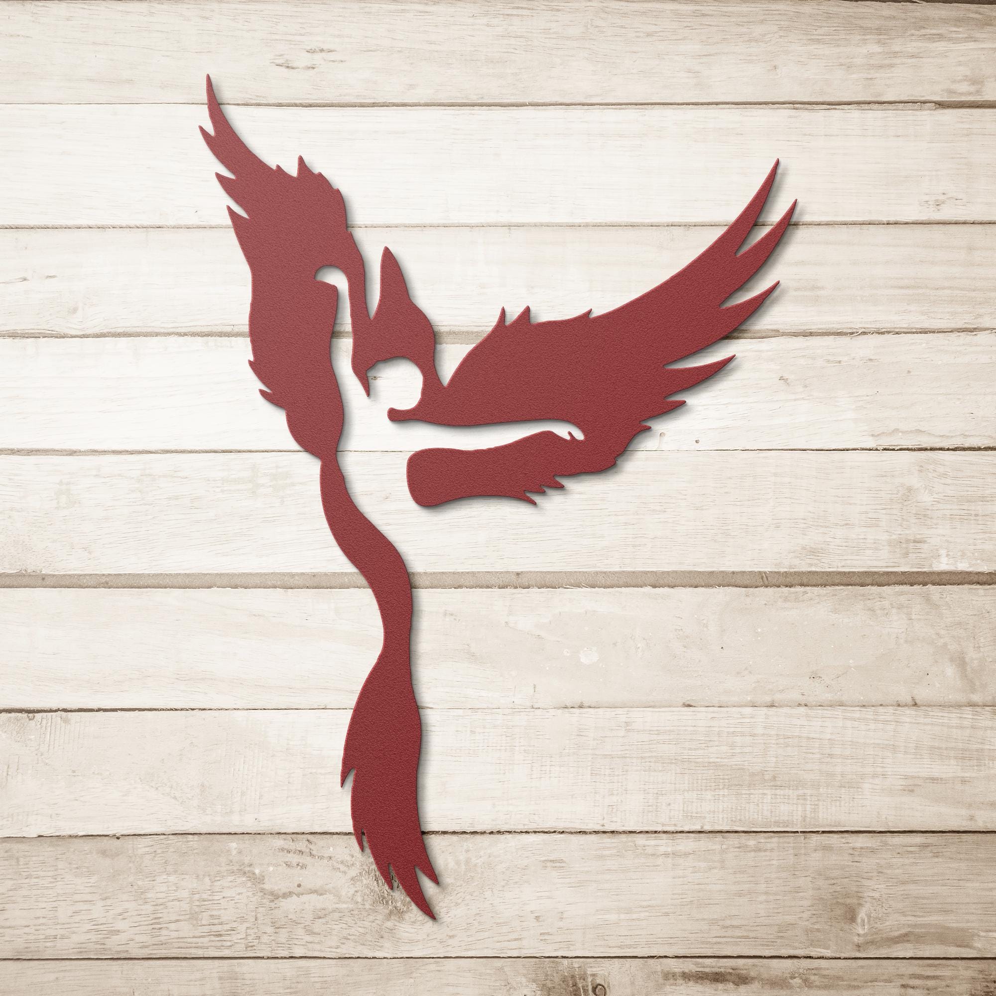 Phoenix Metal Wall Art – Firebird Dancer Sign | Durable Steel Ballet Decor