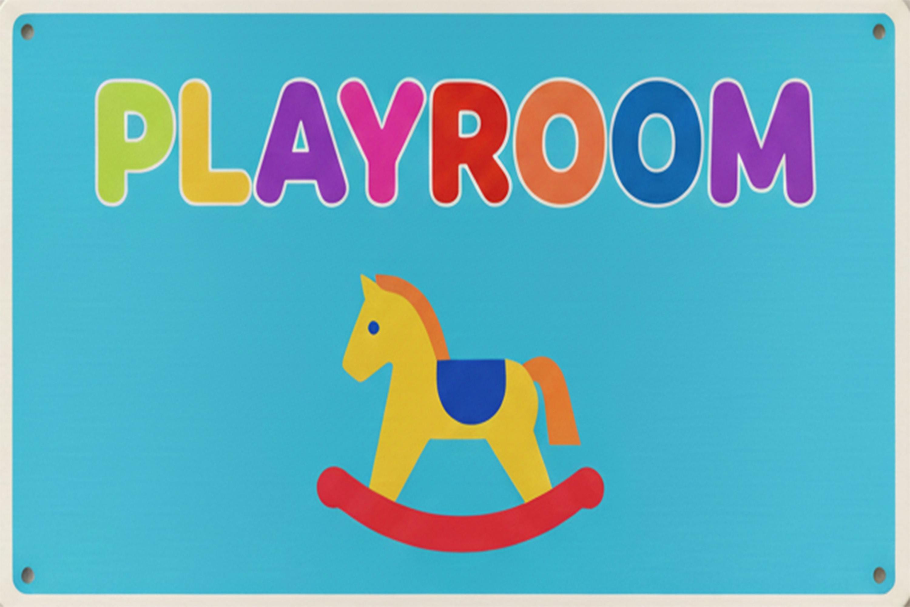 Playroom Metal Sign, Kids Room Decor, Colorful Nursery Wall Art, Children's Play Area Gift