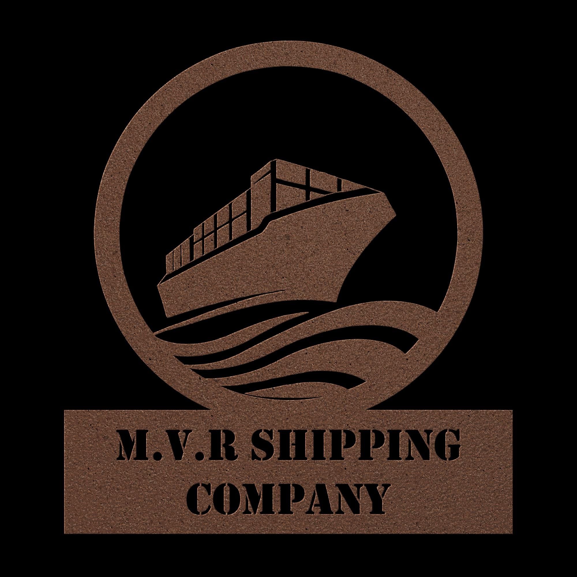 Custom Metal Business Logo Sign: Shipping Container Ship Decor