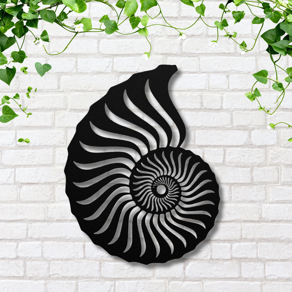 Nautilus Shell Metal Wall Art | Golden Ratio Decor