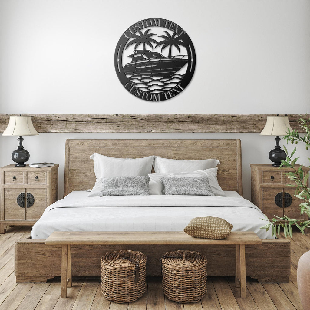 Personalized Yacht Sign - Custom Boat Art | Durable Steel Outdoor Metal Wall Decor