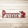 Custom Metal Business Logo Sign: Photographer Studio Decor