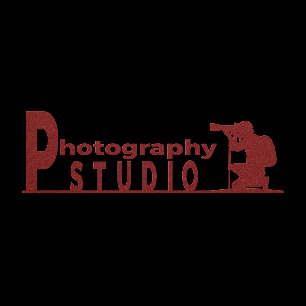 Custom Metal Business Logo Sign: Photographer Studio Decor