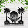 Personalized Beach House Metal Sign, Couple Name Tropical Decor, Anniversary Gift, Outdoor Art
