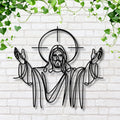 Jesus Christ Metal Line Art, Religious Christian Wall Decor