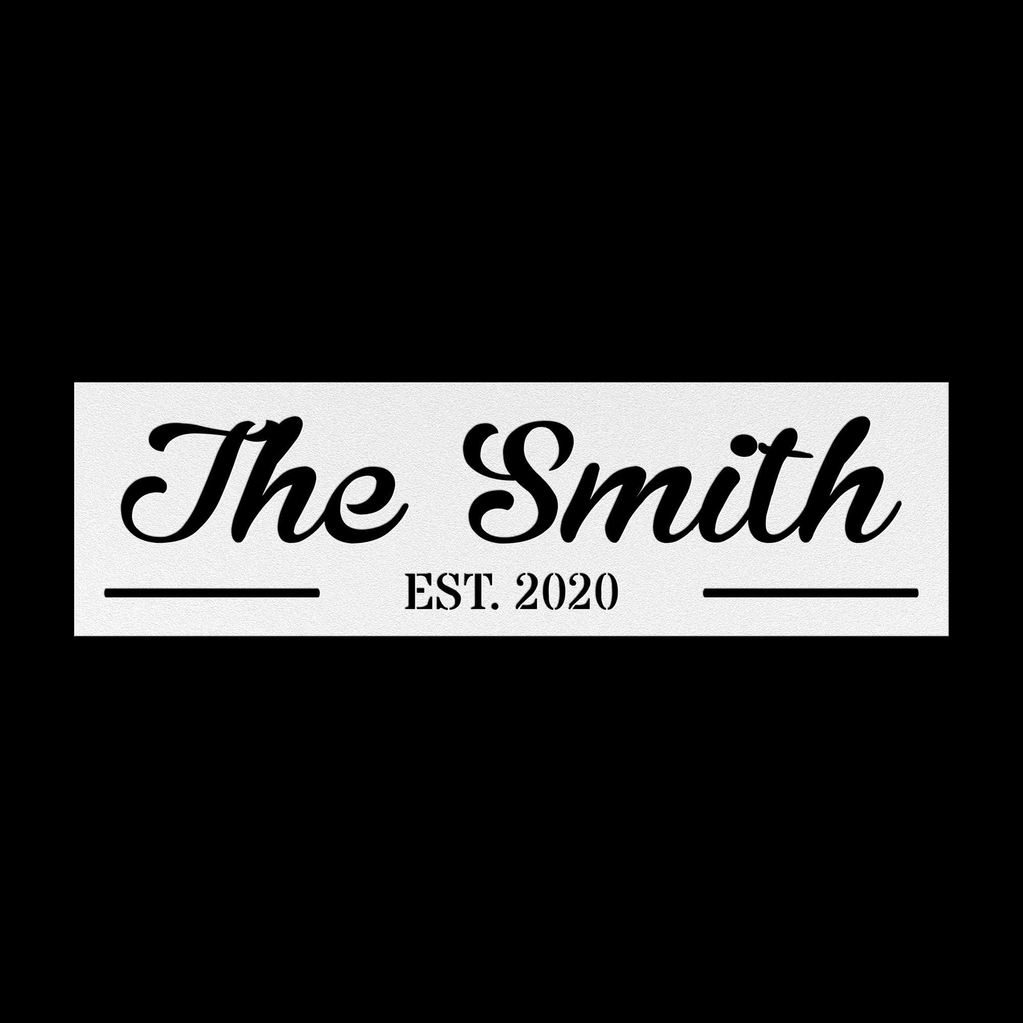 Personalized Family Name Metal Name Sign: Custom Steel Wall Art