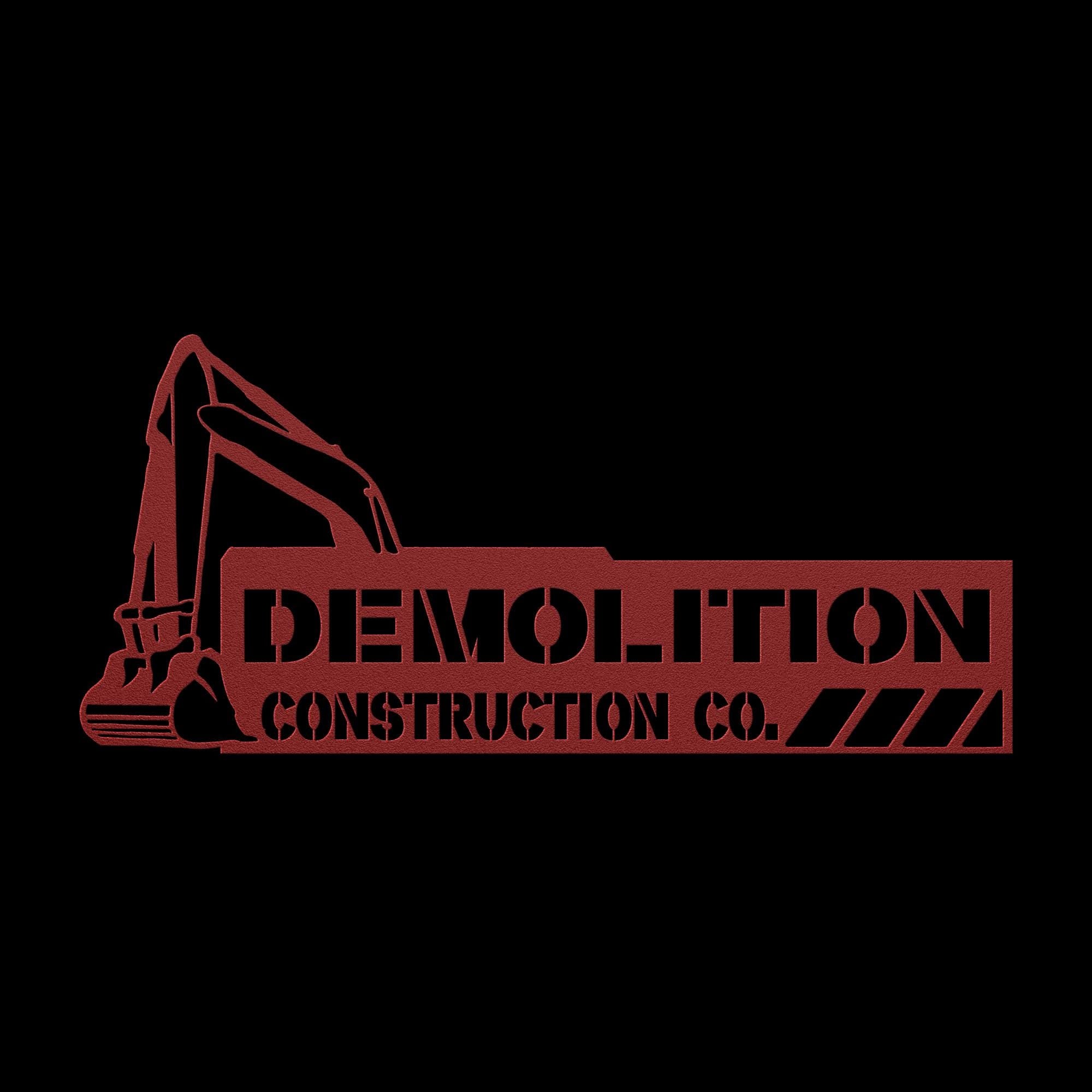 Excavator Metal Business Logo Sign – Custom Construction Decor