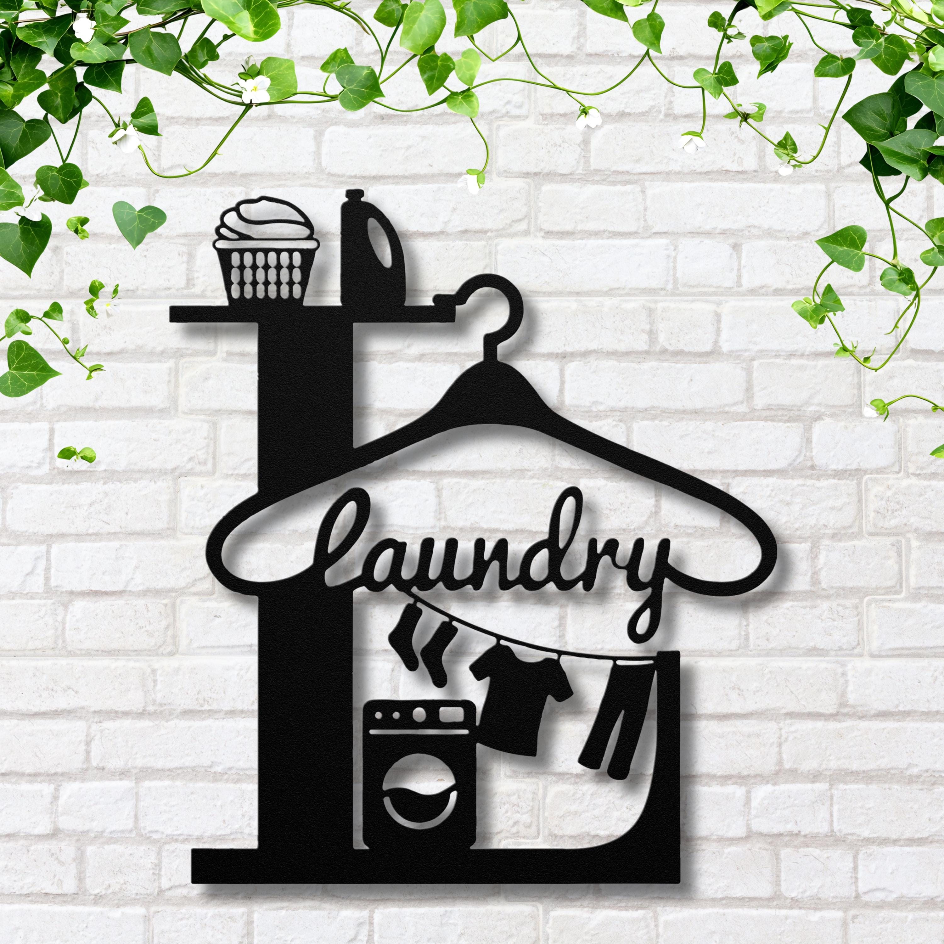 Laundry Room Metal Sign, Custom Utility Decor, Farmhouse Laundry Wall Art, Washing Room Gift