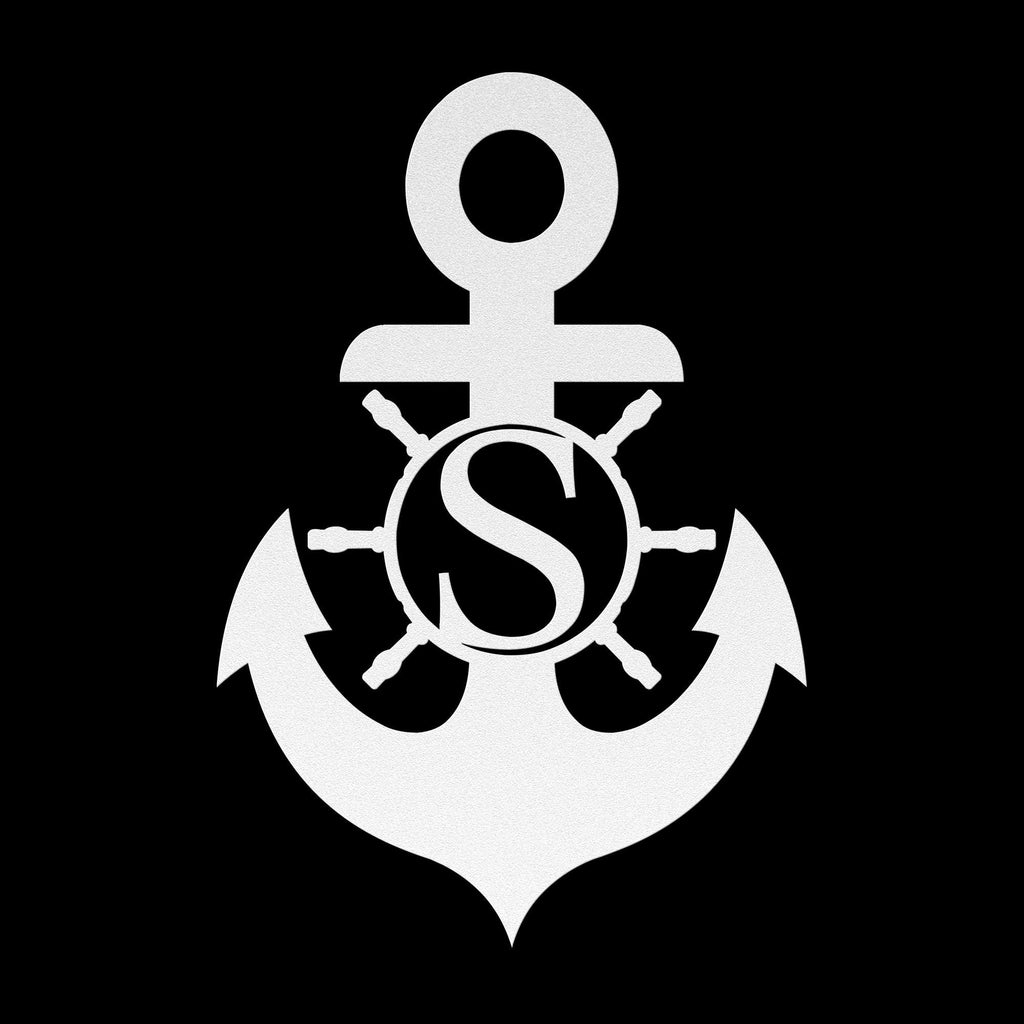 Personalized Metal Anchor Sign, Coastal Outdoor Decor