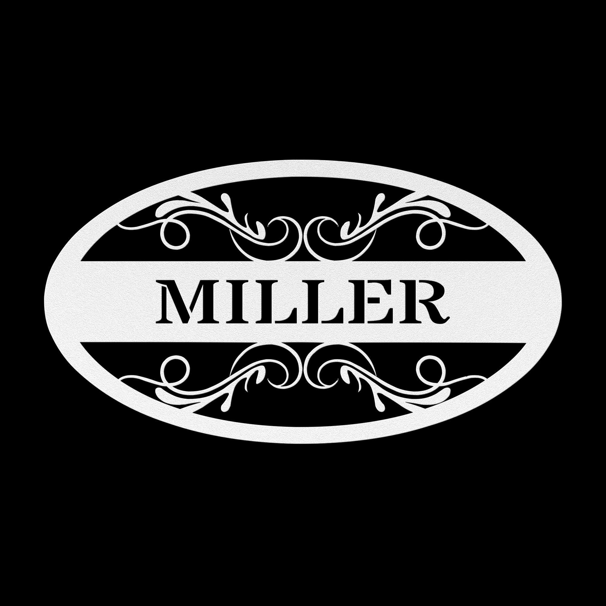 Custom Family Name Metal Sign: Oval Steel Wall Art