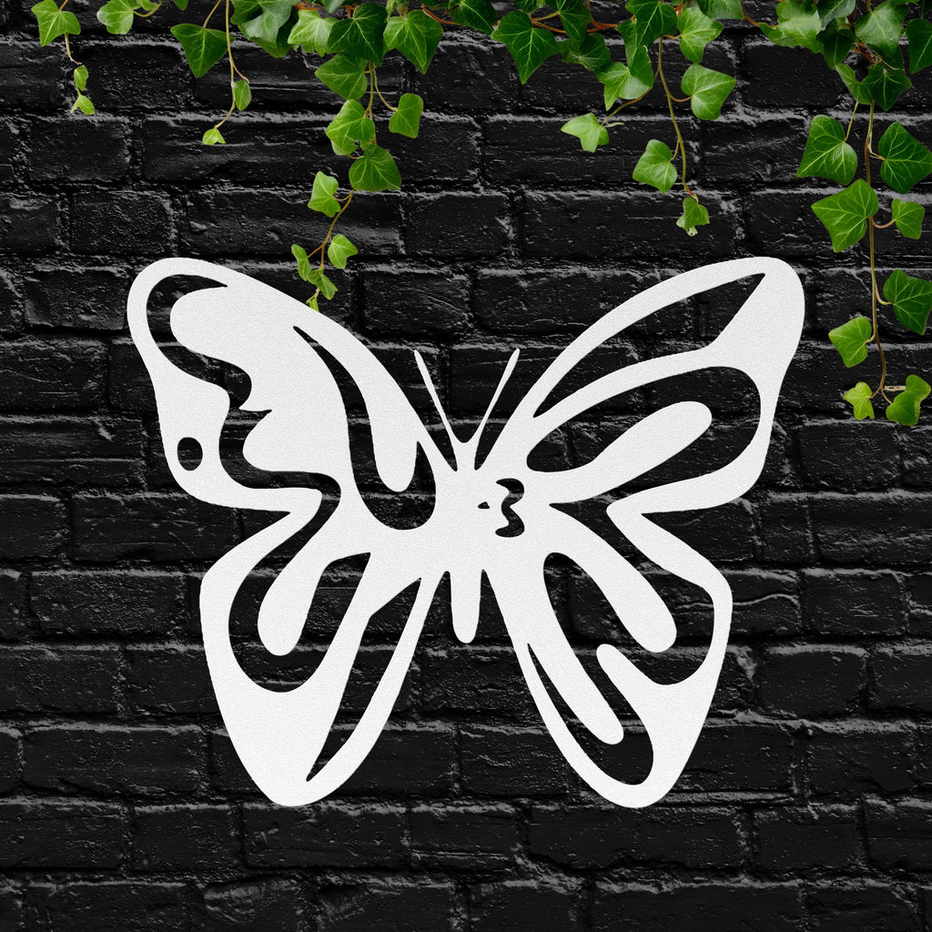 Metal Butterfly Wall Art, Die-Cut Black Insect Decor, Minimalist Animal Sign, Nature Home Accent, Elegant Room Decor