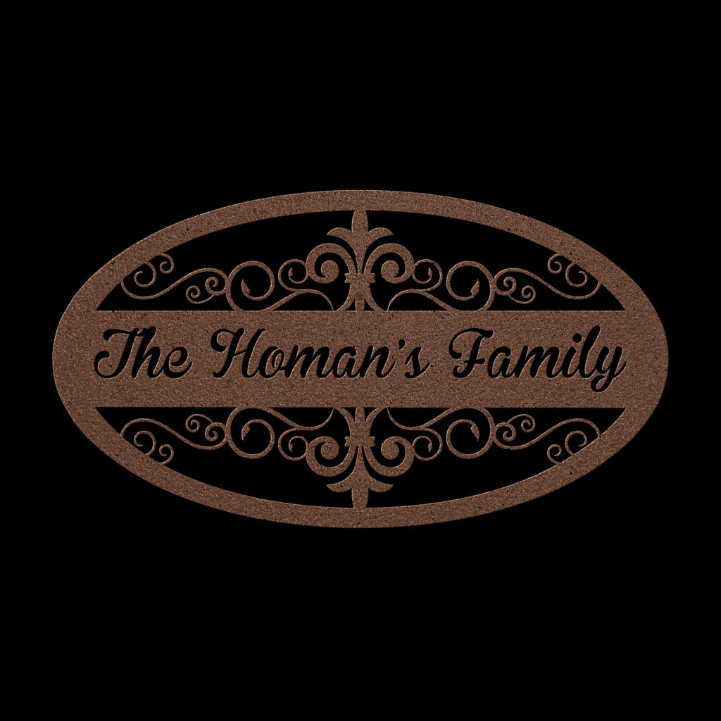 Custom Family Name Metal Sign: Housewarming Gift