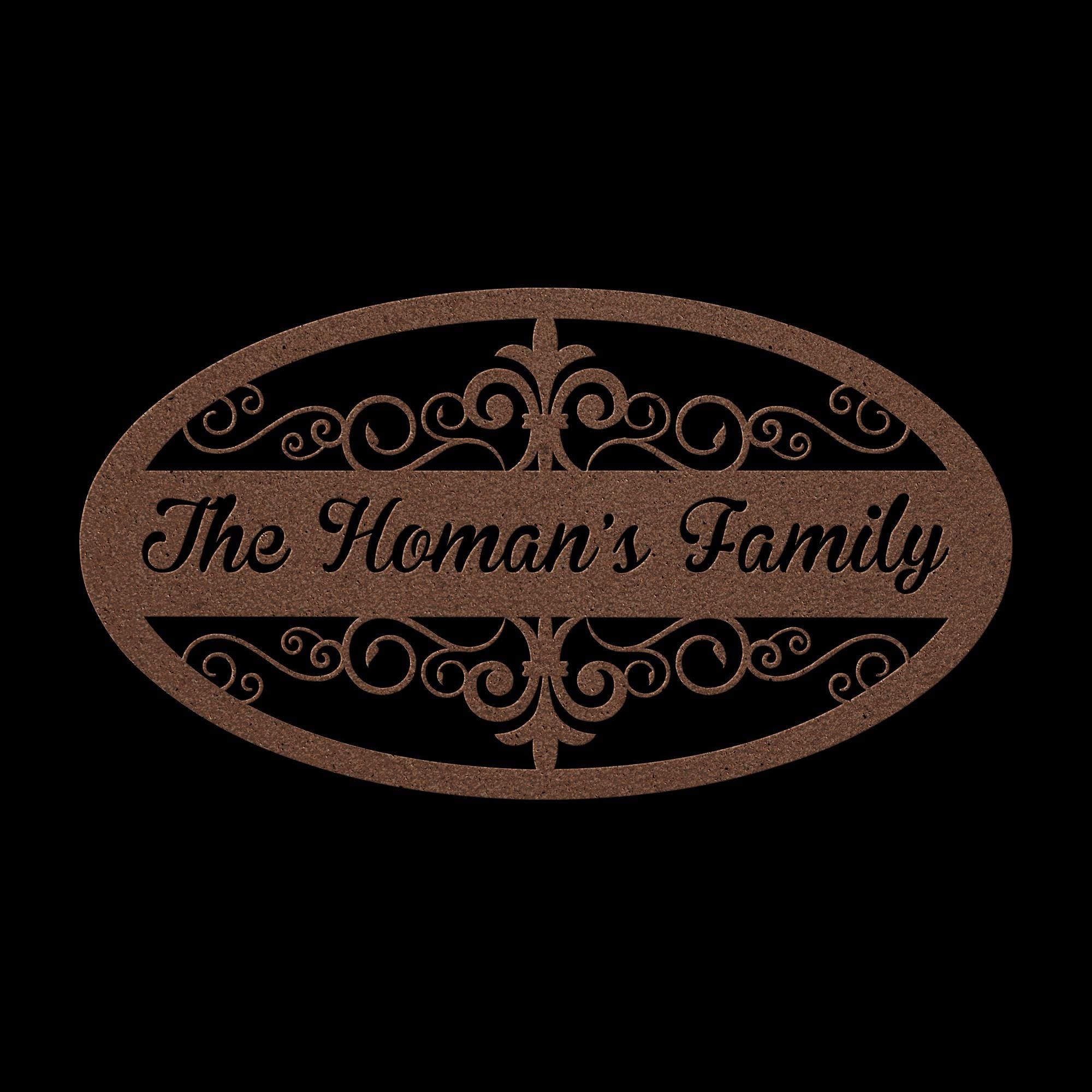 Custom Family Name Metal Sign: Housewarming Gift