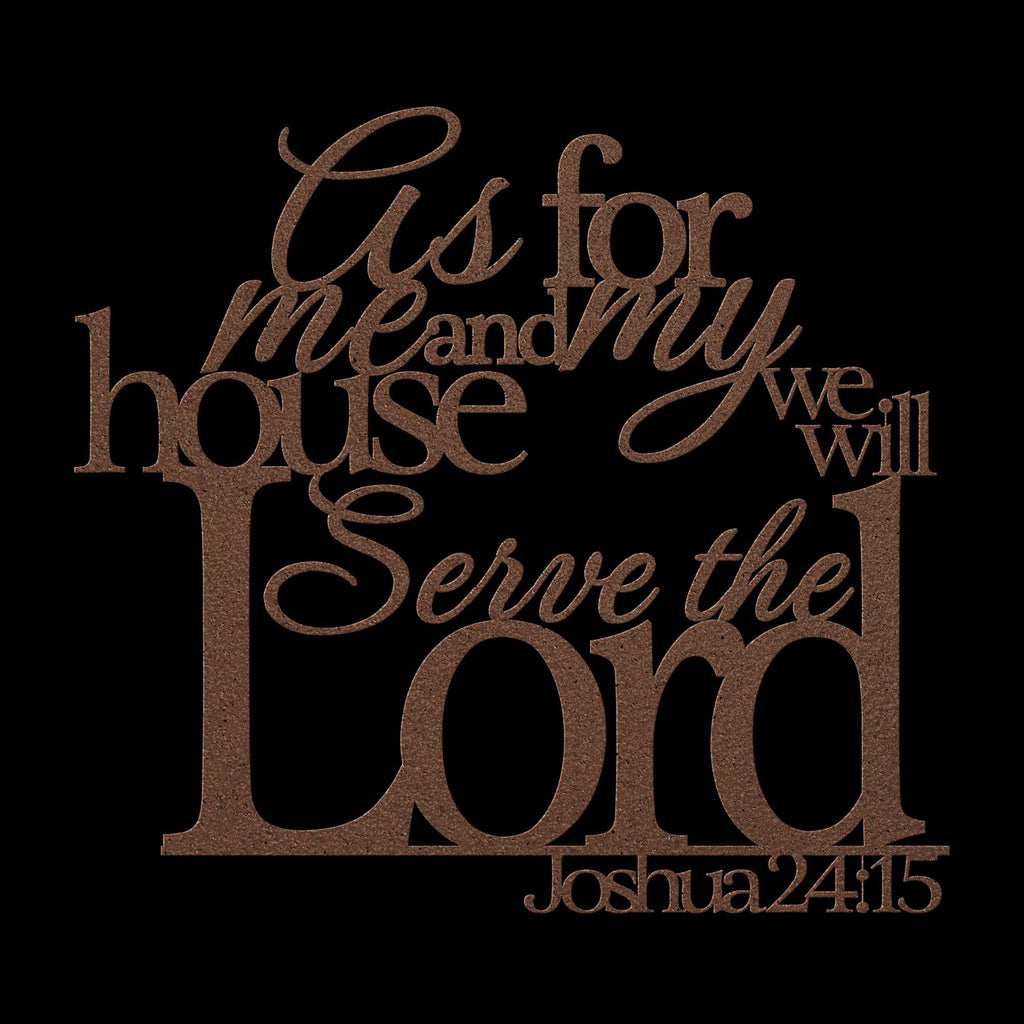 Joshua 24:15 Metal Bible Verse Sign, Christian Home Decor