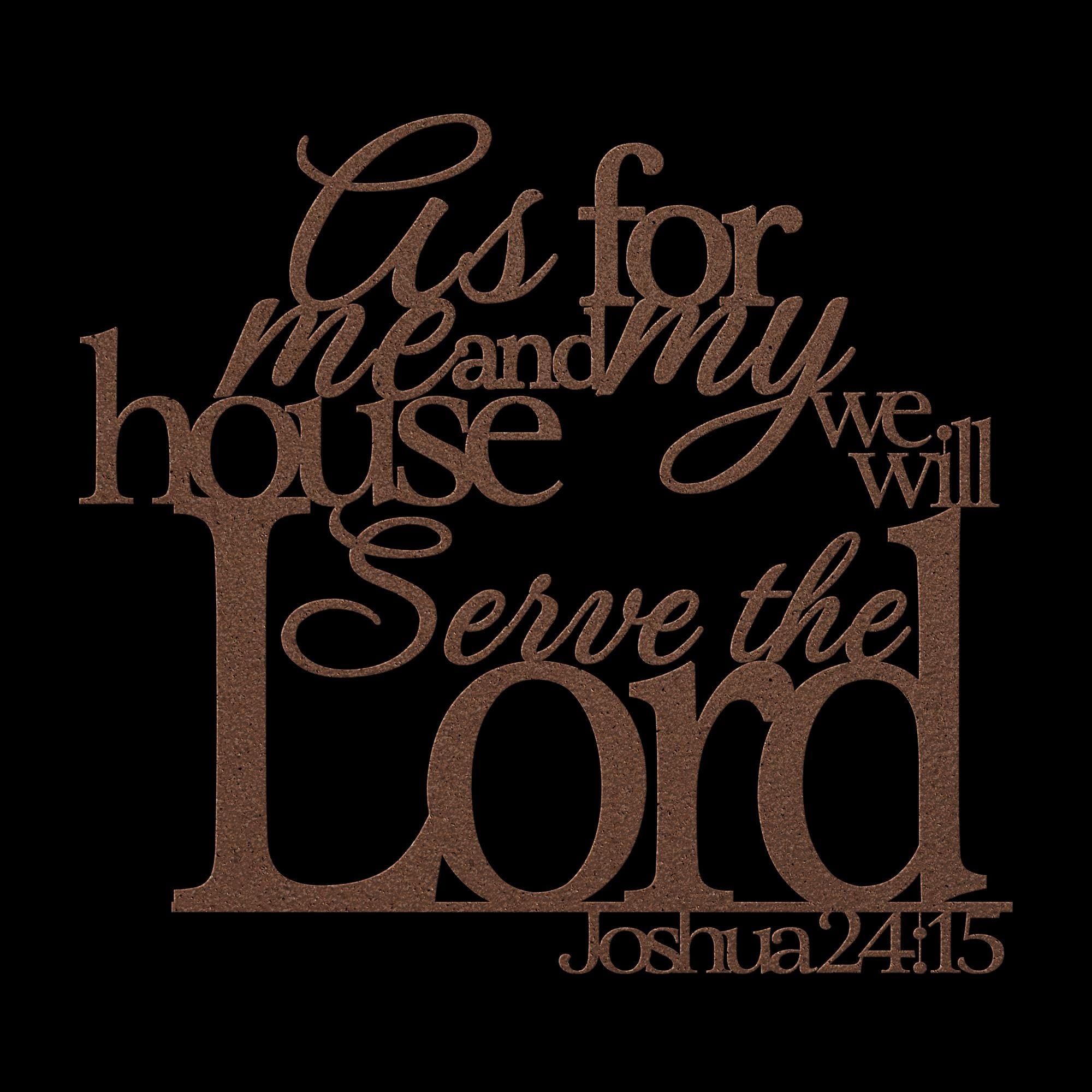 Joshua 24:15 Metal Bible Verse Sign, Christian Home Decor