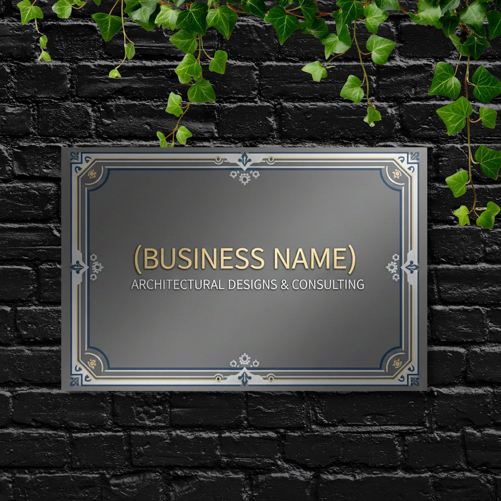 Custom Business Name Sign, Elegant Office Plaque, Professional Consultant Metal Wall Art, Decor