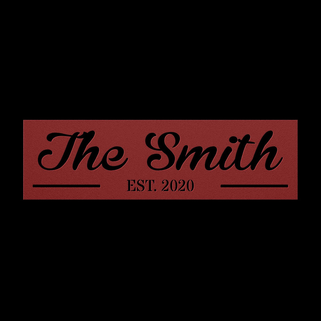 Personalized Family Name Metal Name Sign: Custom Steel Wall Art