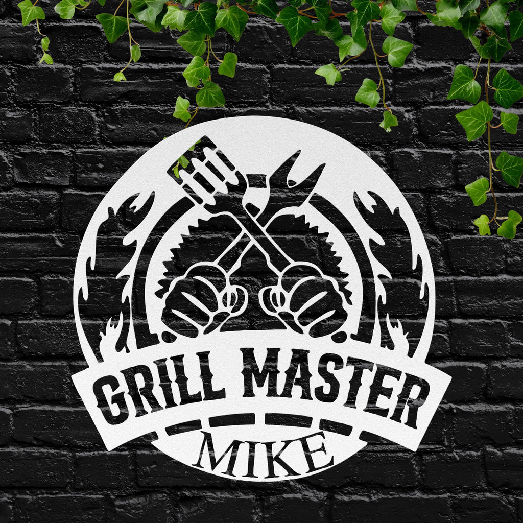 Personalized Grill Sign - Custom BBQ Pit Master Gift | Outdoor Kitchen Decor