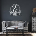 Personalized Metal Last Name Sign: Elegant Monogram Wall Decor