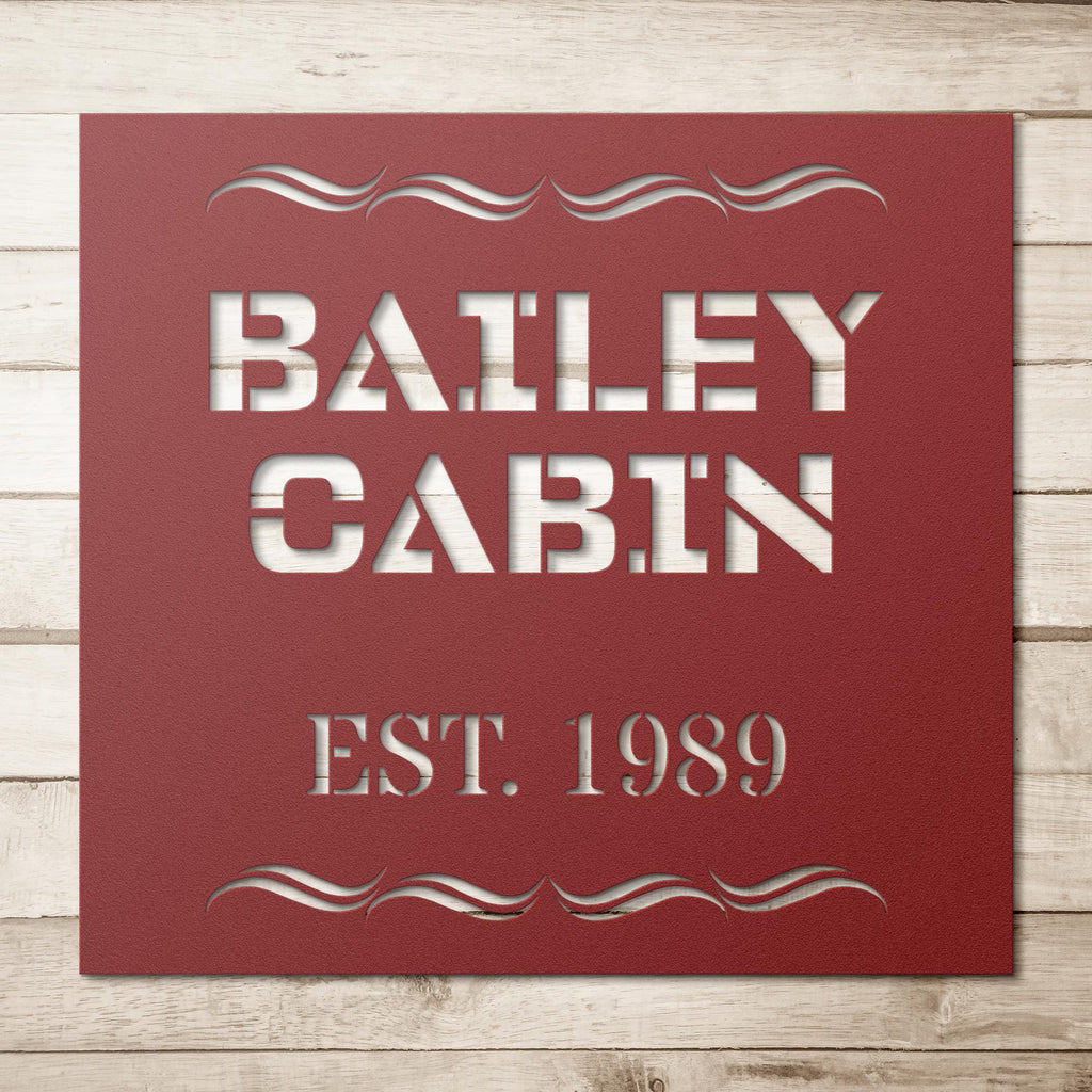 Family Metal Name Sign: Custom Steel Wall Art