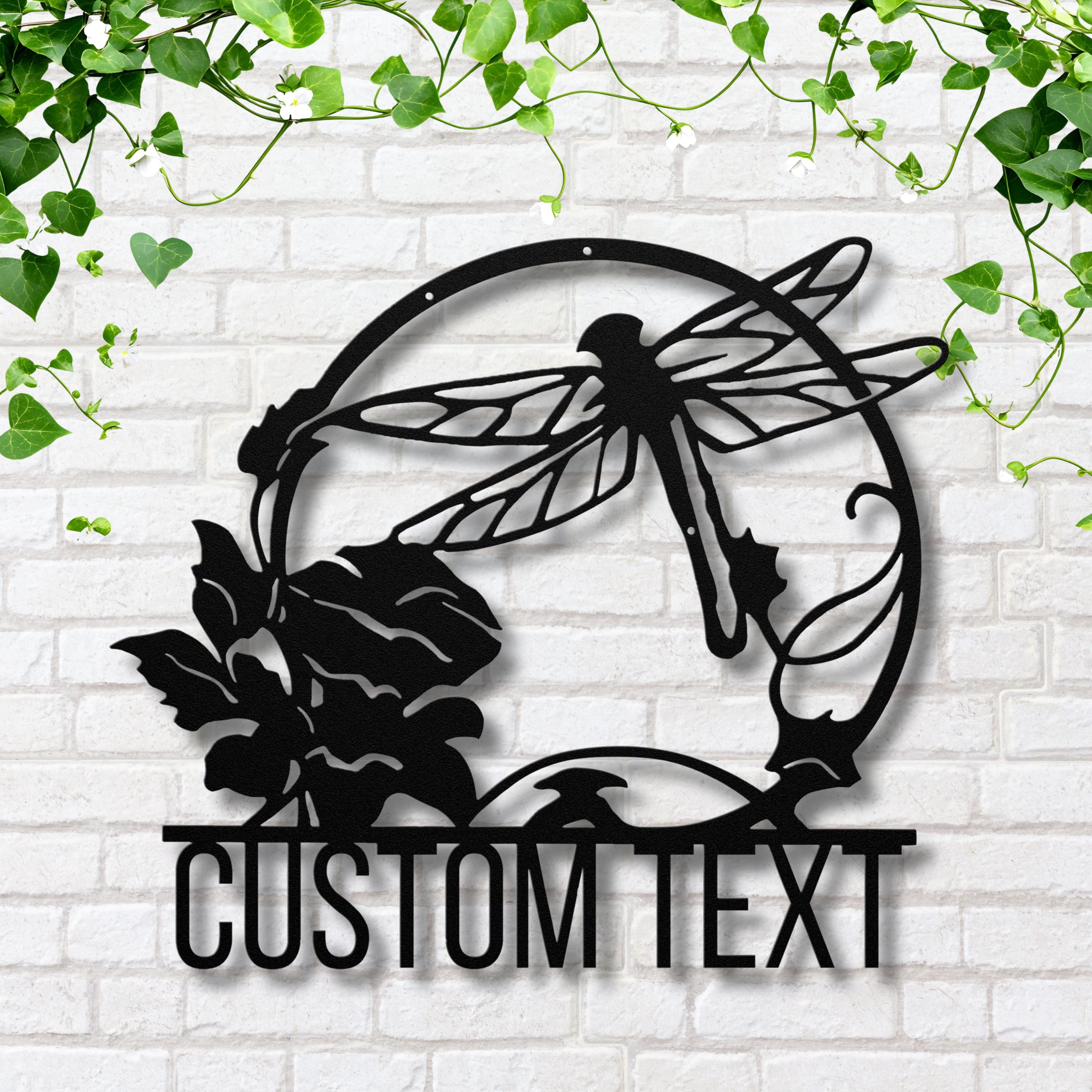 Custom Dragonfly Wall Art - Personalized Metal Garden Decor | Unique Patio Gift