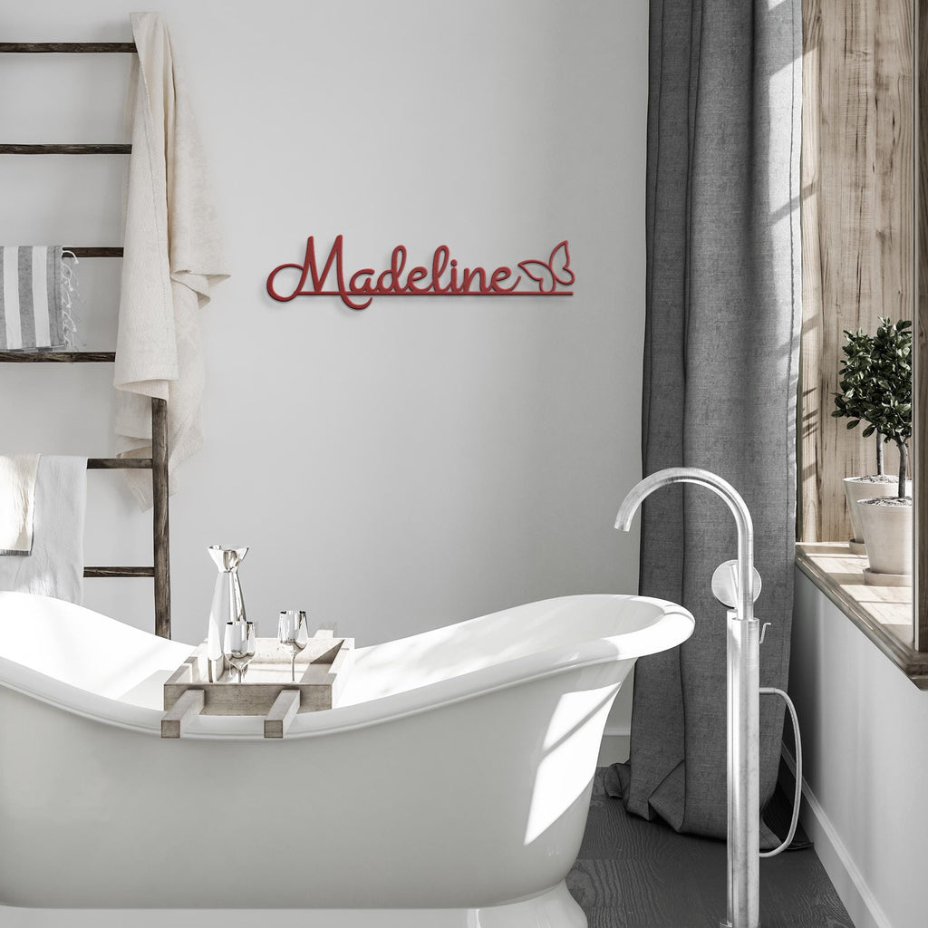 Personalized Metal Name Sign: Custom Script Wall Decor