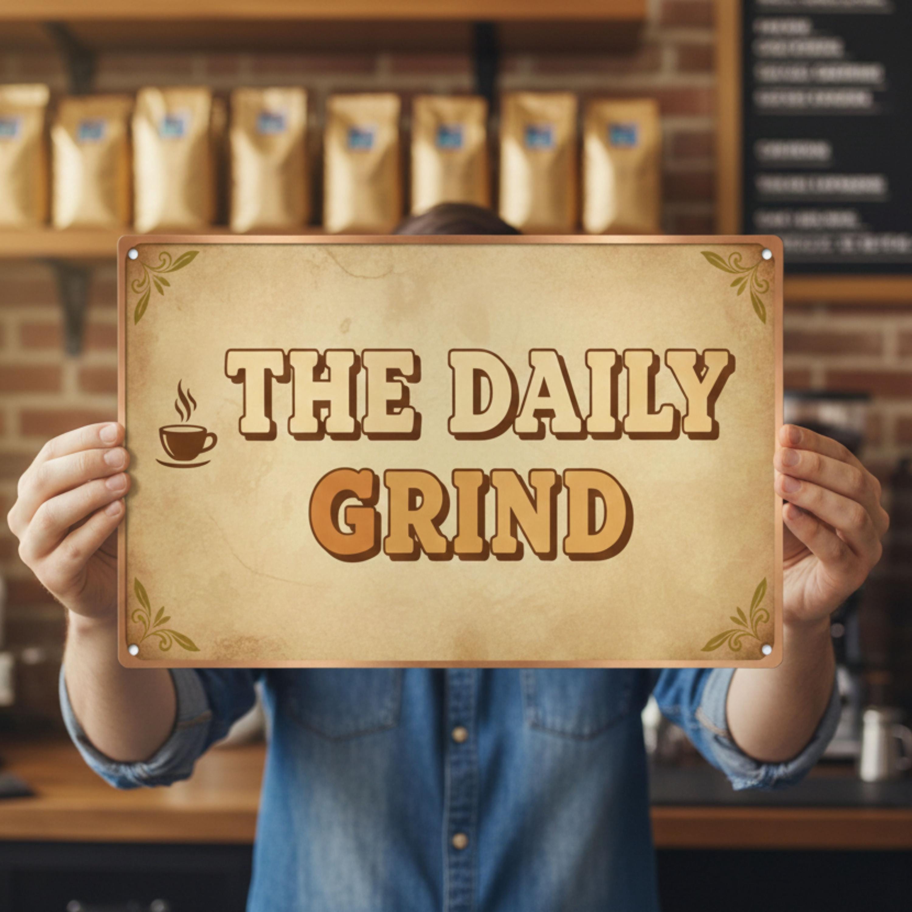 Custom Metal Sign | Personalized Coffee Bar Decor | Vintage Kitchen Cafe Plaque | Home Espresso Nook Wall Art