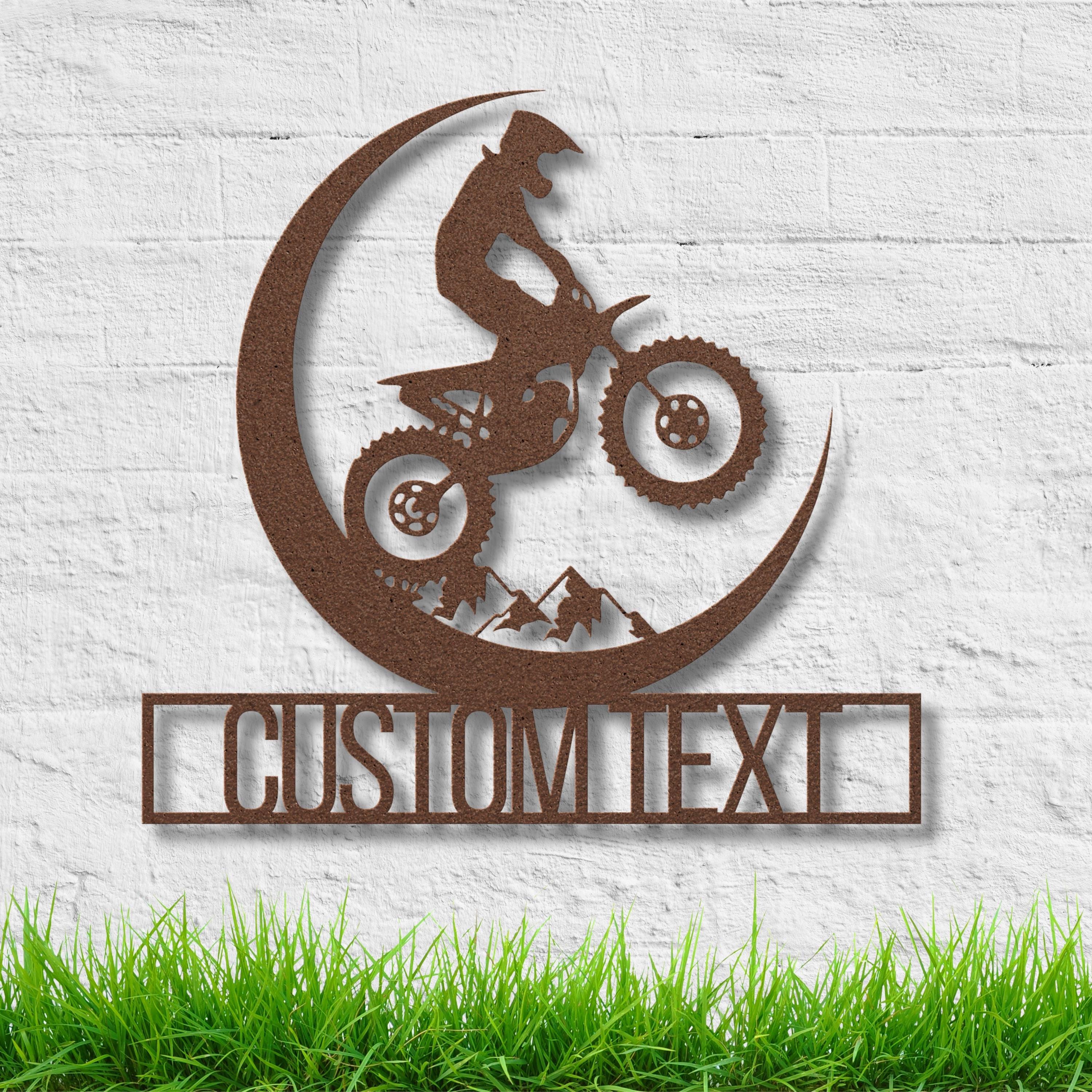 Personalized Motocross Sign - Custom Dirt Bike Plaque | Off Road Metal Art Gift