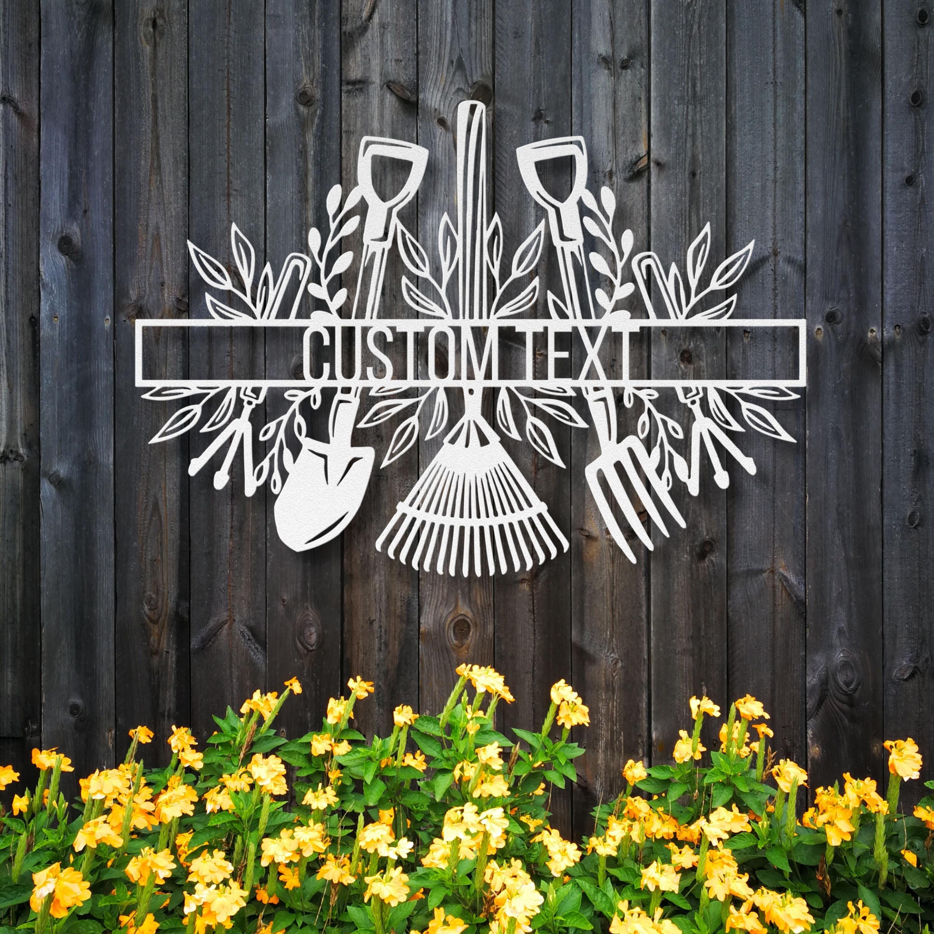 Personalized Garden Sign - Custom Metal Art | Durable Steel Welcome Porch Plaque