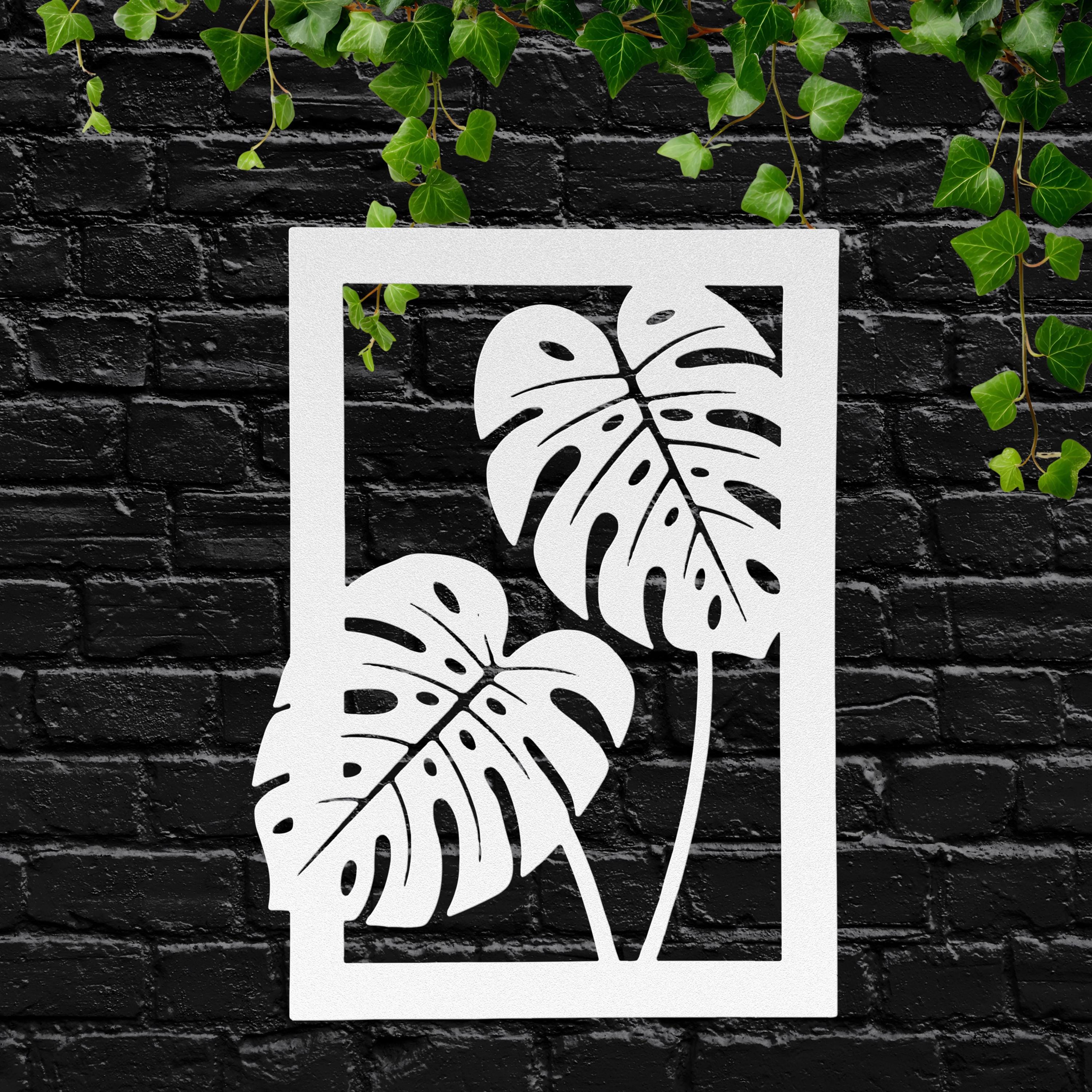 Monstera Leaf Metal Wall Art, Large Tropical Plant Sign, Boho Home Decor, Split-Leaf Philodendron, Houseplant Lover Gift