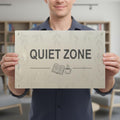 Quiet Zone Metal Sign – Minimalist Reading Nook Decor | Custom Aluminum Plaque