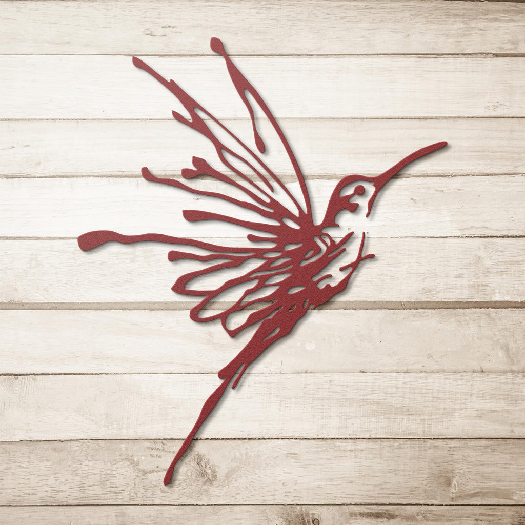 Hummingbird Metal Wall Art, Bird Silhouette Sign, Garden Decor, Nature Lover Gift, Minimalist Bird Art