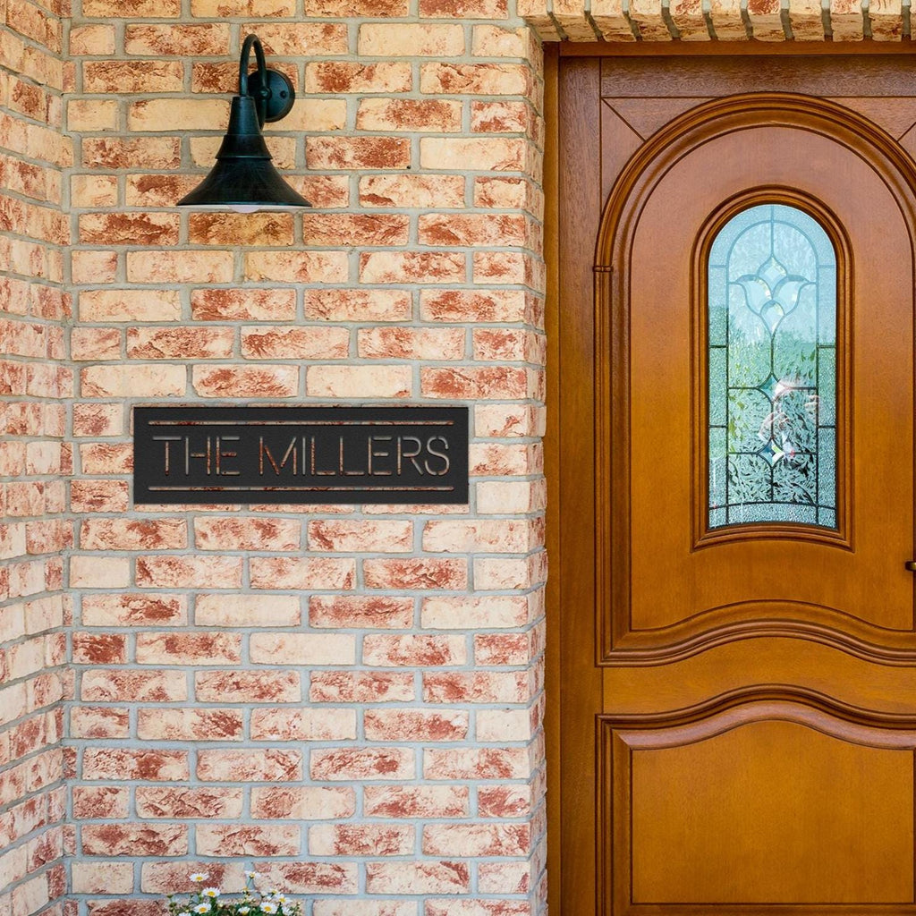 Housewarming Personalized Metal Name Sign: Custom Steel Wall Art