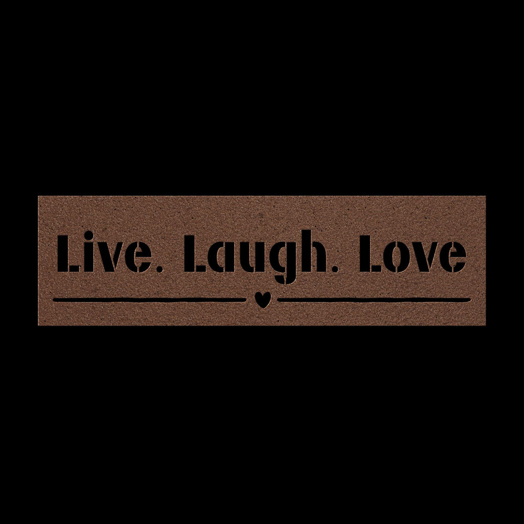 Live Laugh Love Metal Quote Sign - Steel Wall Decor