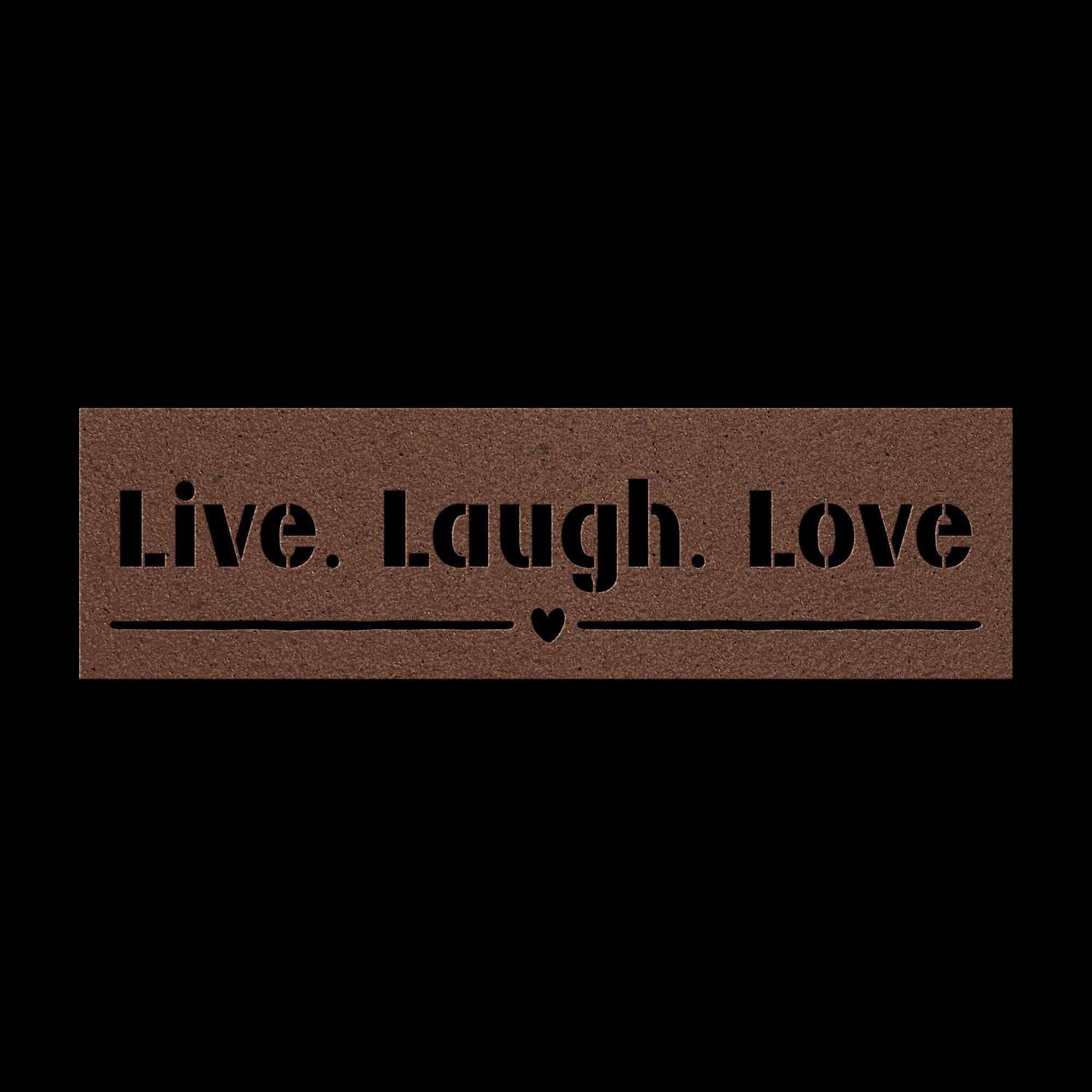 Live Laugh Love Metal Quote Sign - Steel Wall Decor