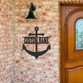Custom Metal Anchor Sign, Coastal Outdoor Decor