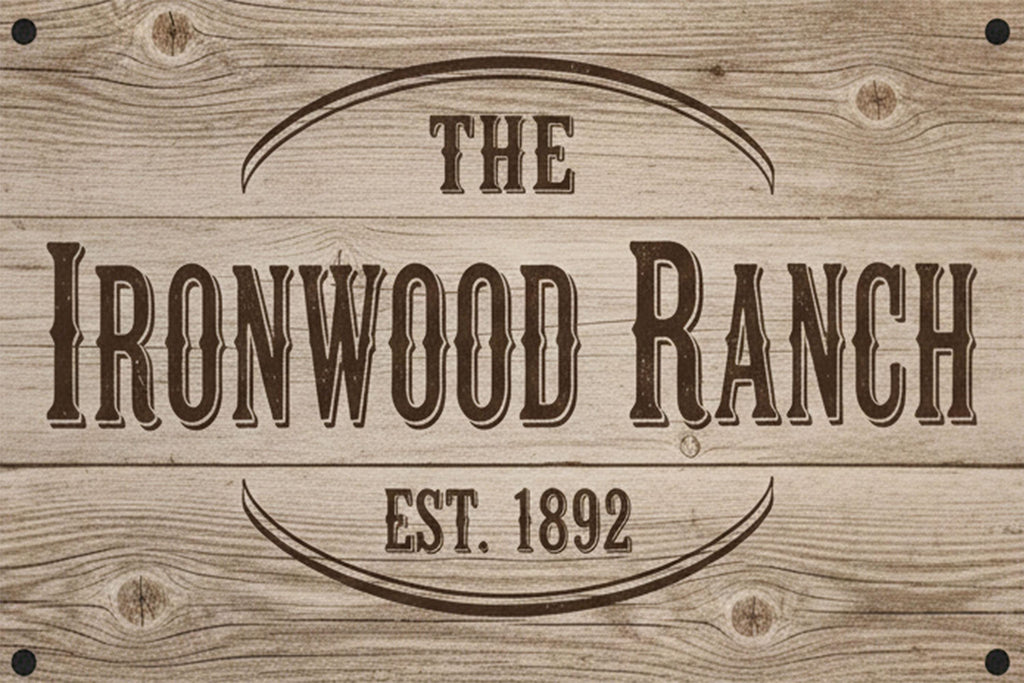 Custom Ranch Metal Sign, Rustic Barn Wall Art, Personalized Cabin Gift, Log Cabin Look