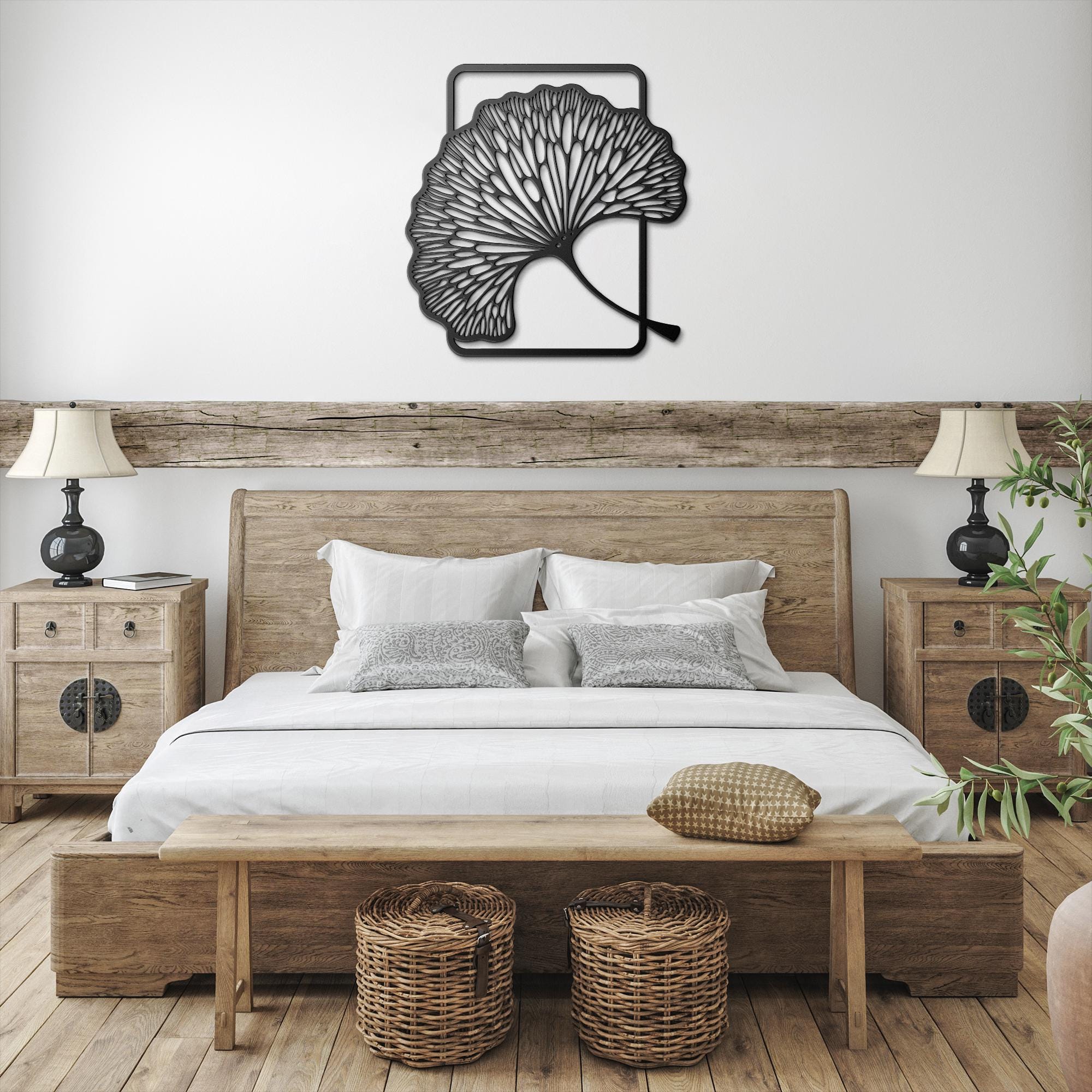 Ginkgo Leaf Metal Art – Large Botanical Wall Decor | Nature Lover Gift