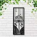 Lotus Flower Metal Wall Art, Zen Floral Decor, Yoga Studio Sign, Botanical Wall Art