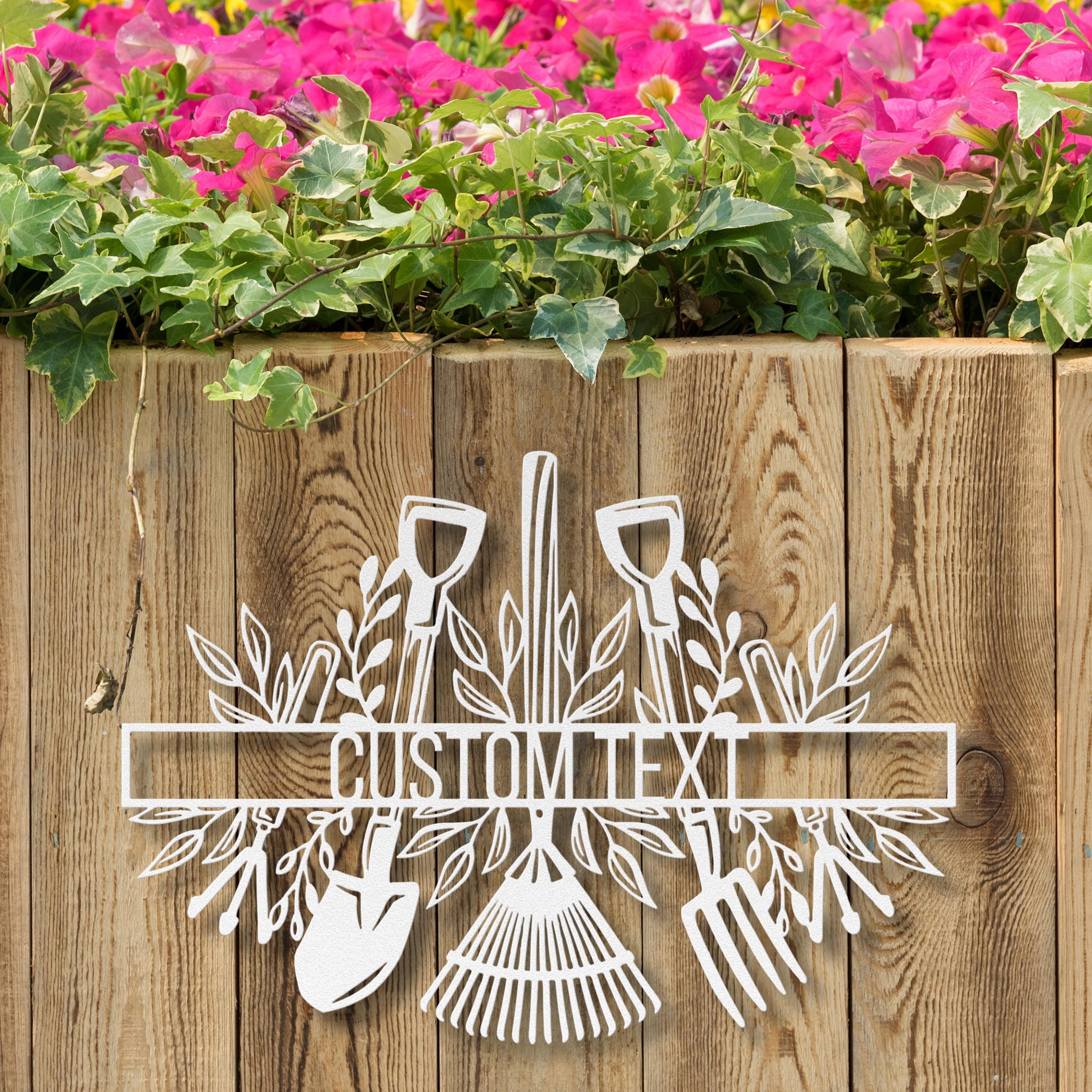 Personalized Garden Sign - Custom Metal Art | Durable Steel Welcome Porch Plaque