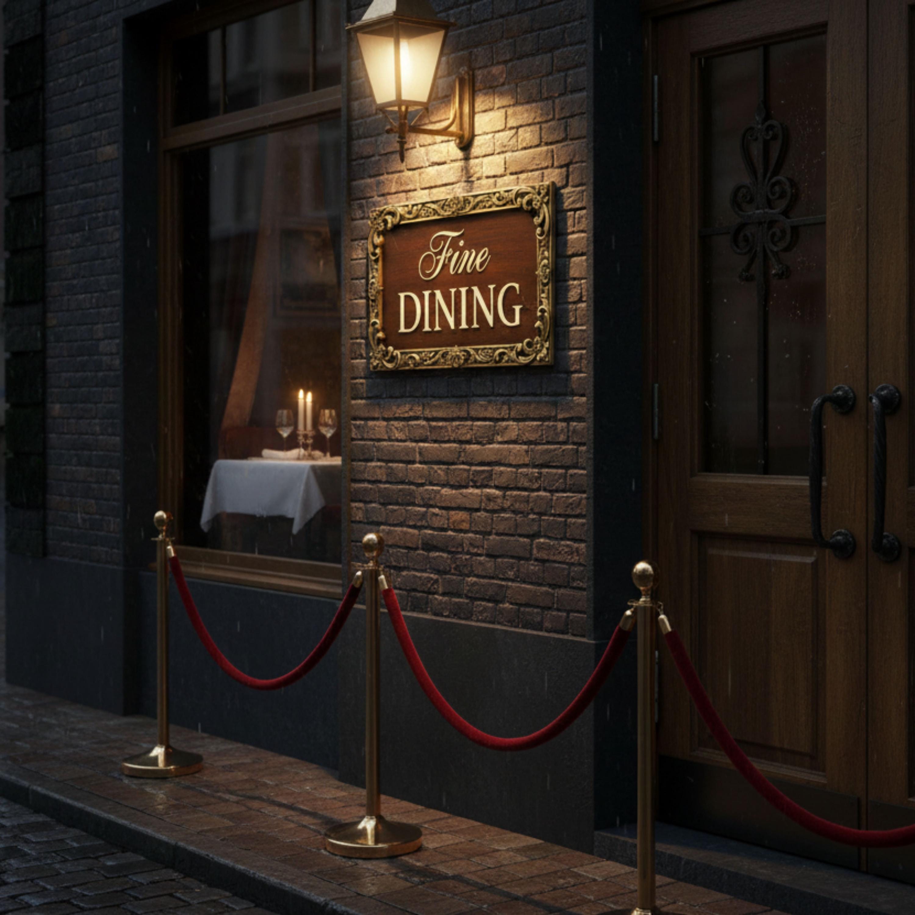 Fine Dining Metal Sign, Vintage Restaurant Decor, Elegant Kitchen Wall Art, Antique Food Plaque, Formal Dining Room Signage