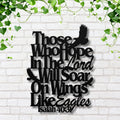Isaiah 40:31 Bible Verse Metal Art, Soar on Wings Like Eagles Sign, Christian Gift