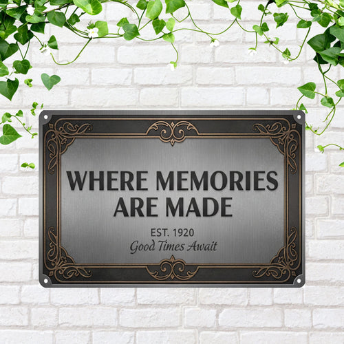 Custom Established Metal Sign, Vintage Anniversary Plaque, Personalized Family Name Gift, Wall Decor