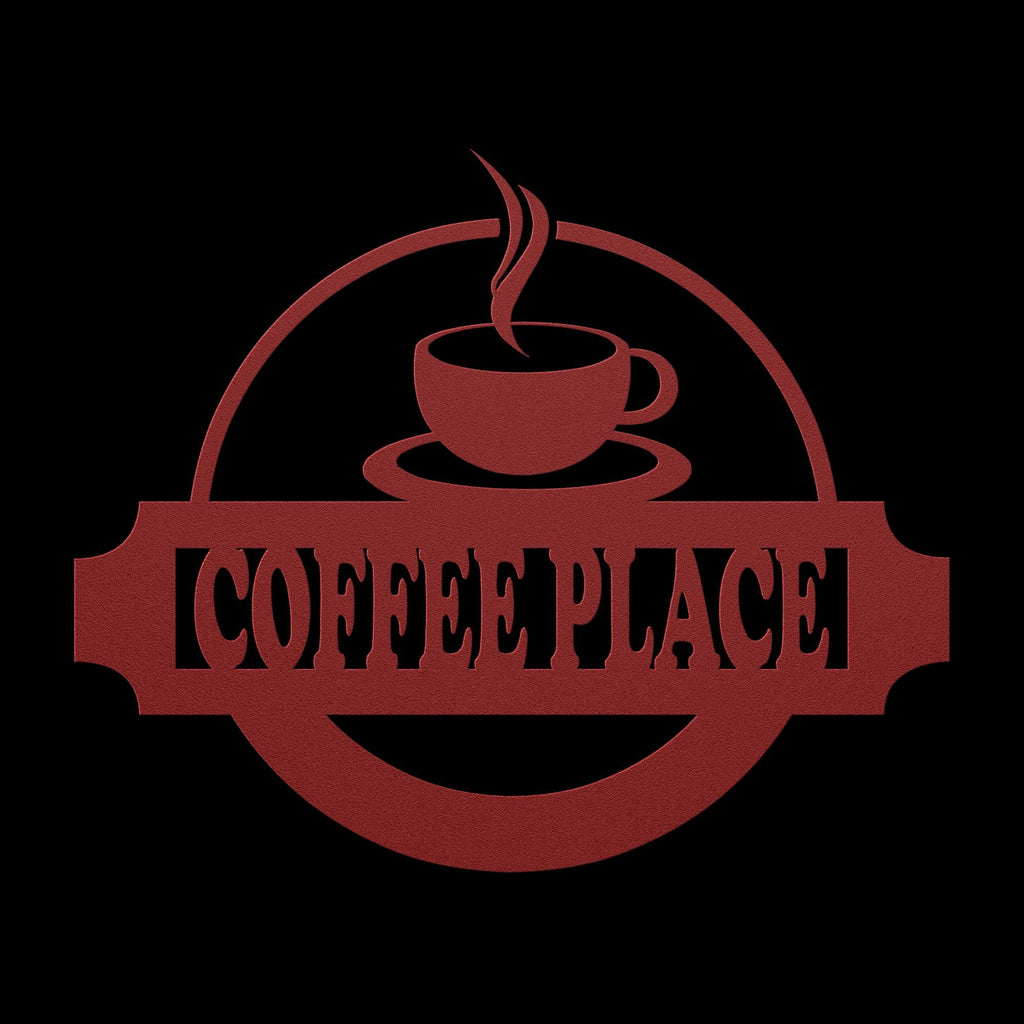 Custom Metal Coffee Shop Logo Sign: Personalized Business Decor