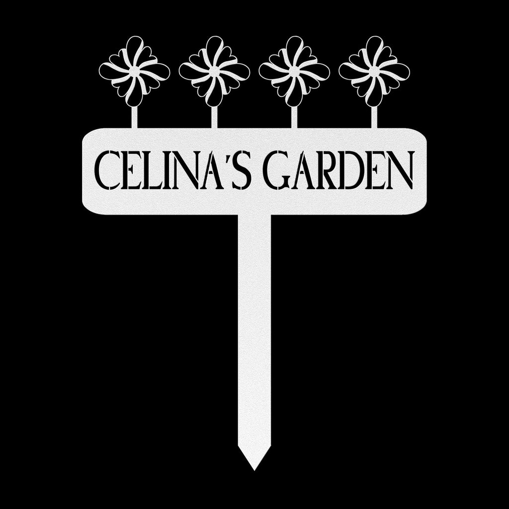 Custom Metal Garden Sign: Paper Windmills, Personalized Decor