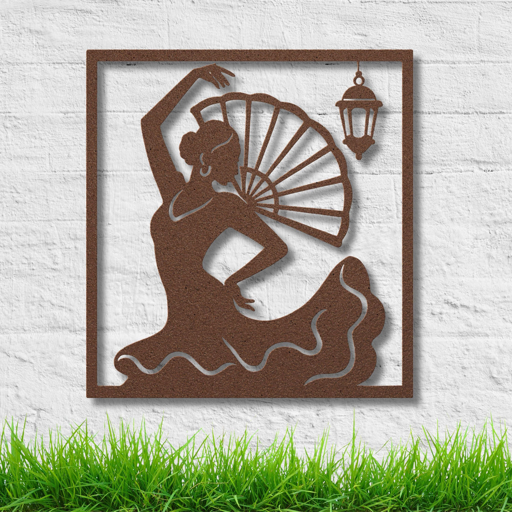 Flamenco Dancer Metal Art, Spanish Silhouette Wall Hanging